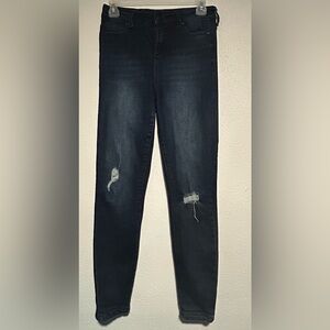 Celebrity Pink Dark Blue Skinny Distressed Jeans